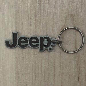 Jeep Black and Silver Logo Key Holder